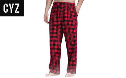 CYZ Men's 100% Cotton Super Soft Flannel Plaid Pajama Pants product image 